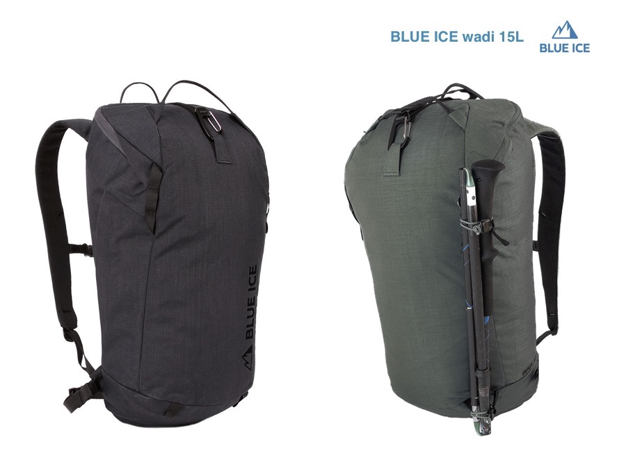 ブルーアイスのシンプルなクライミング用パック【BLUE ICE】wadi アウトドアとキャンプの専門店:マウンテンプロダクツ