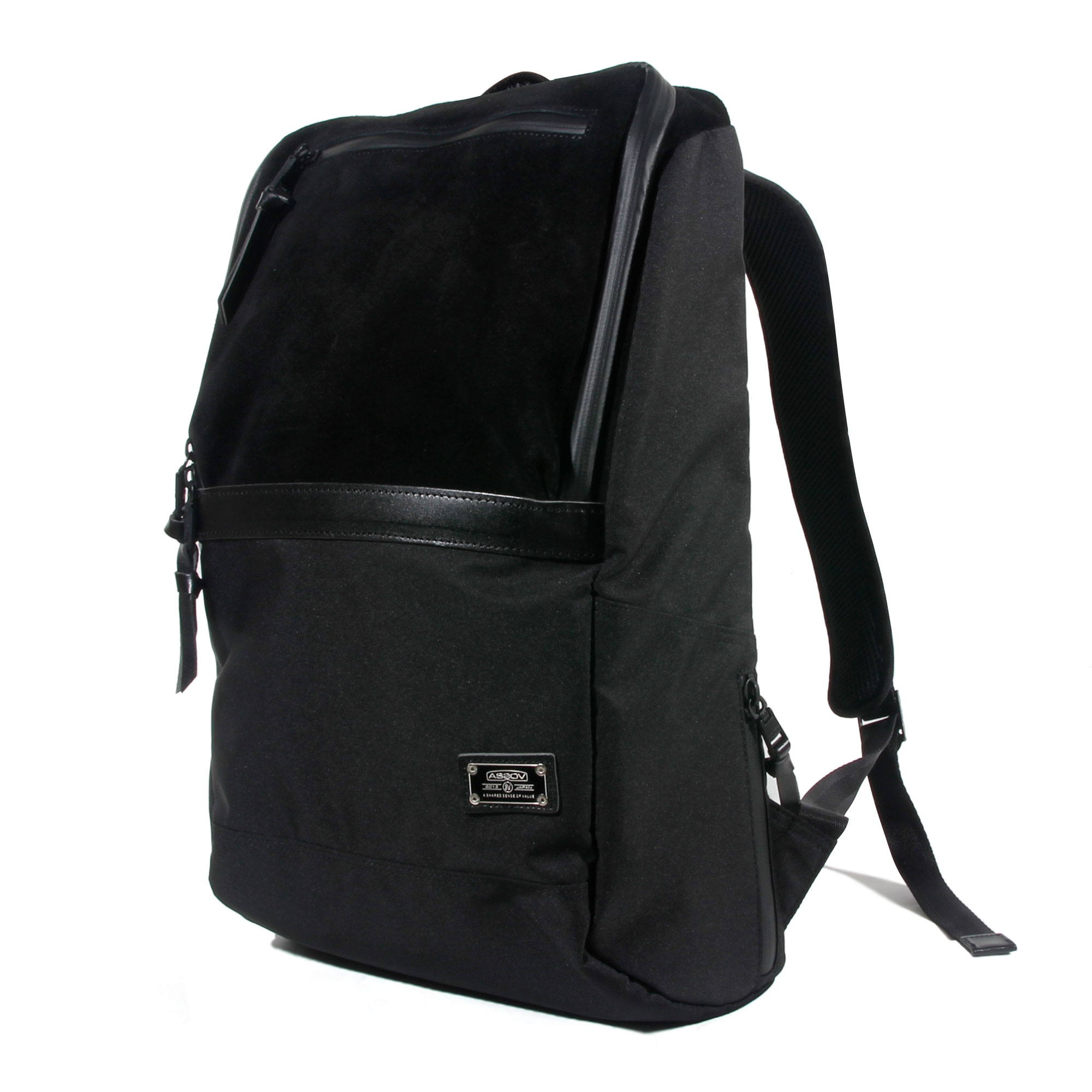 WATER PROOF LEATHER  SQUARE BACK PACK BLACK